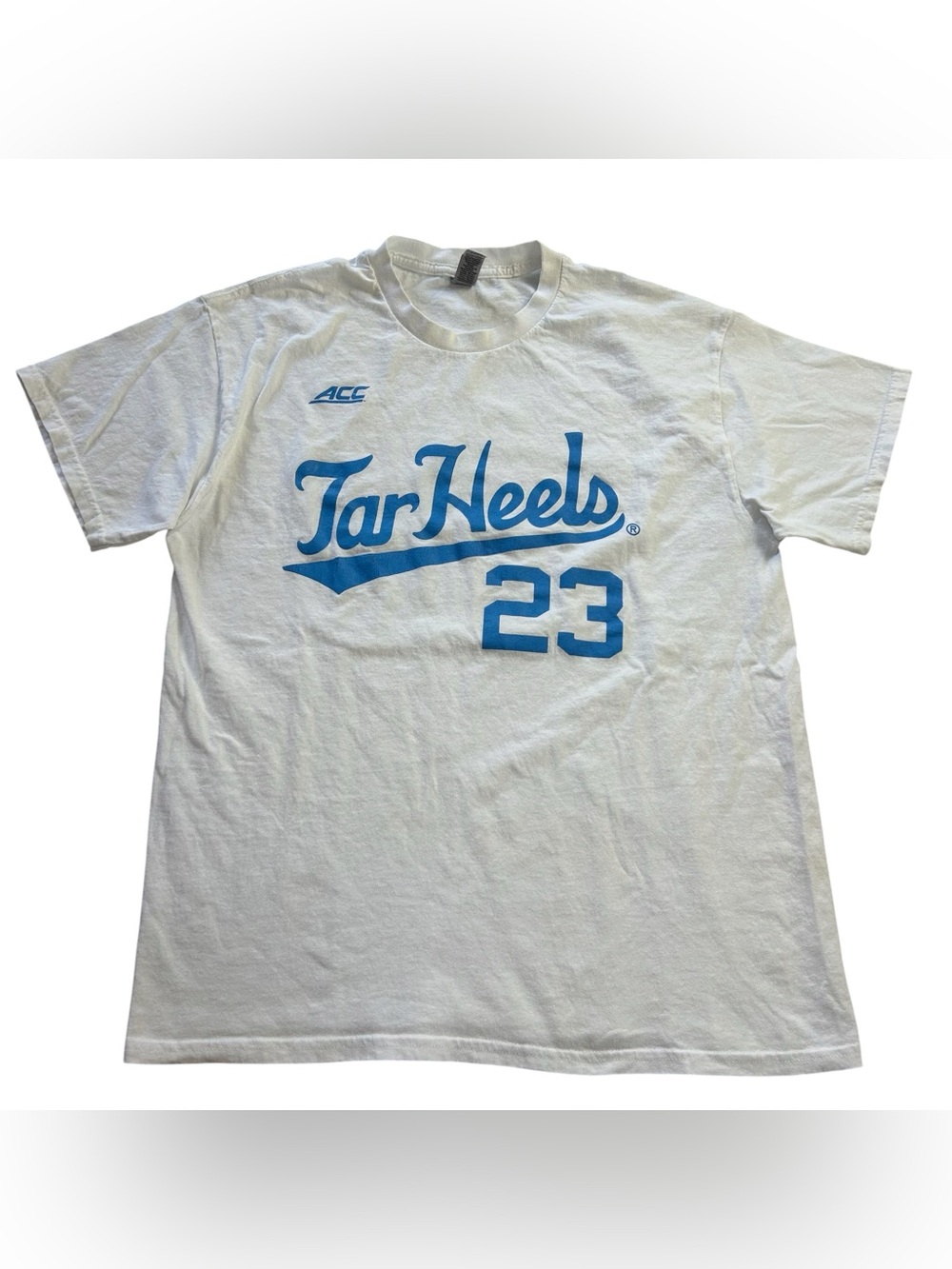 UNC North Carolina Tar Heels Baseball Men’s White Graphic T-shirt #23 size L